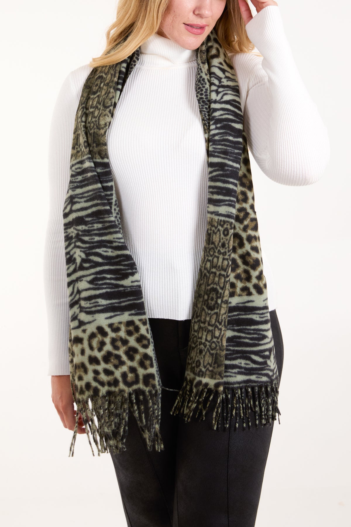 Multi Animal Print Scarf