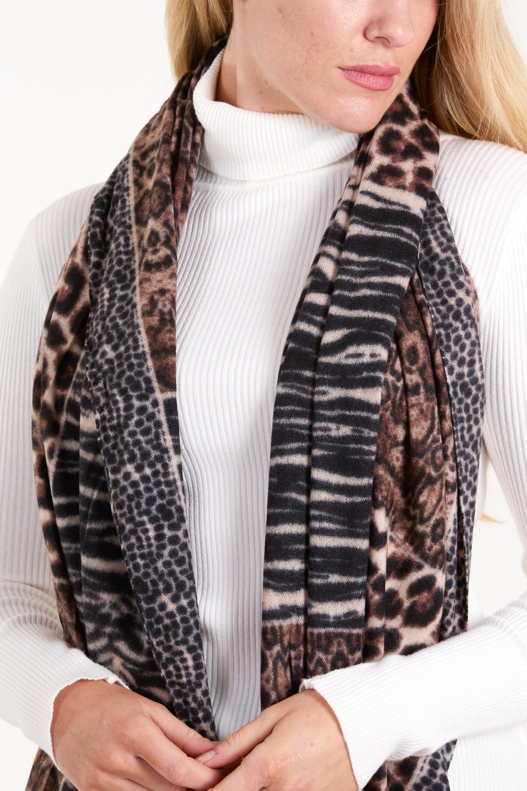 Multi Animal Print Scarf