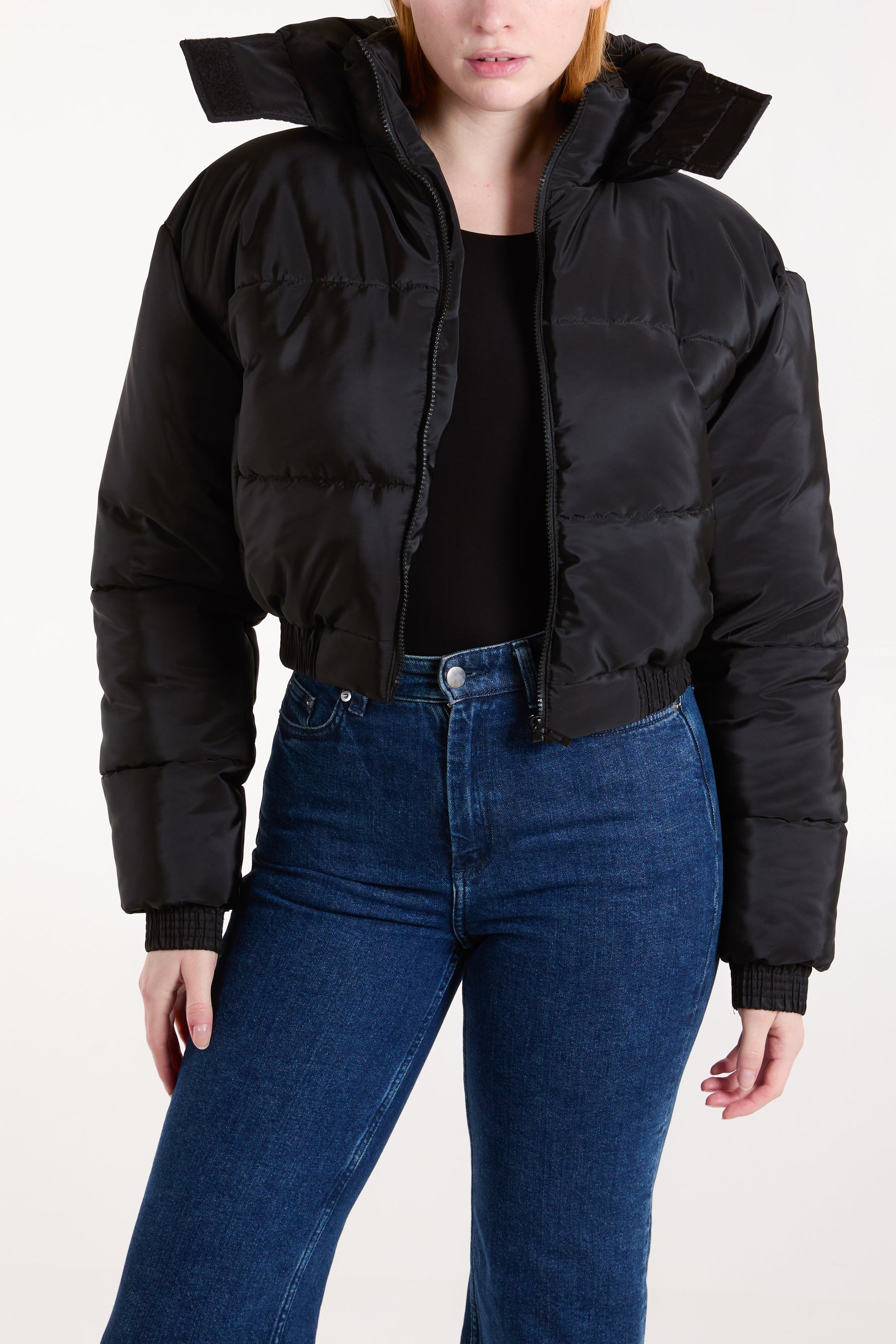 Hooded Cropped Puffer Jacket