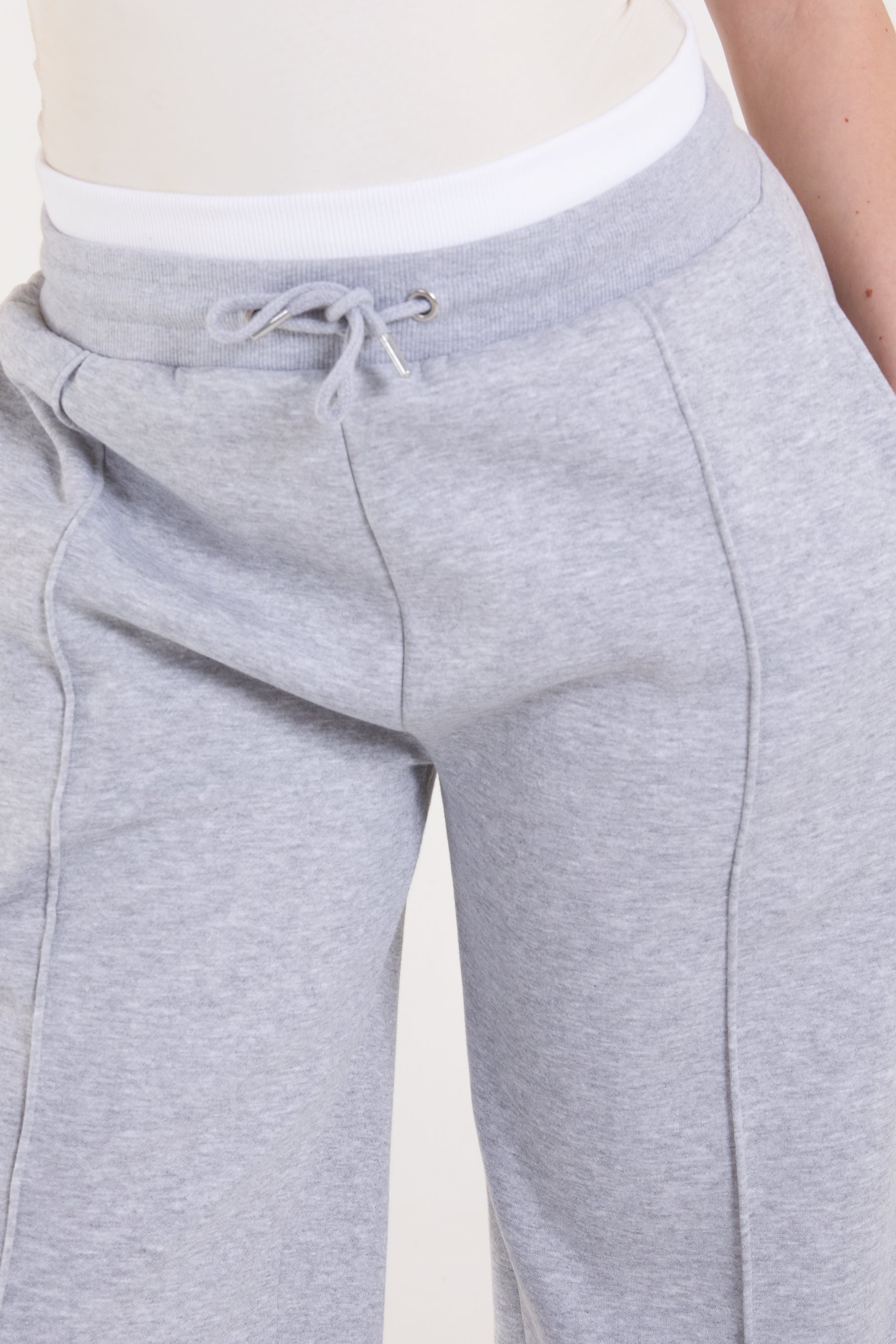 Contrast Waist Band Wide Joggers