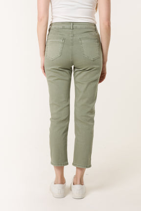 Button Front Capri Trouser
