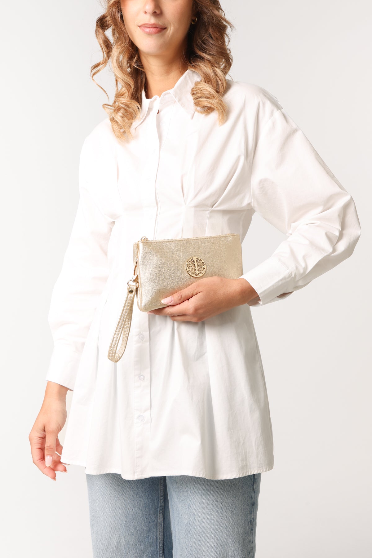 Small Gold Detail Shoulder/Clutch Purse