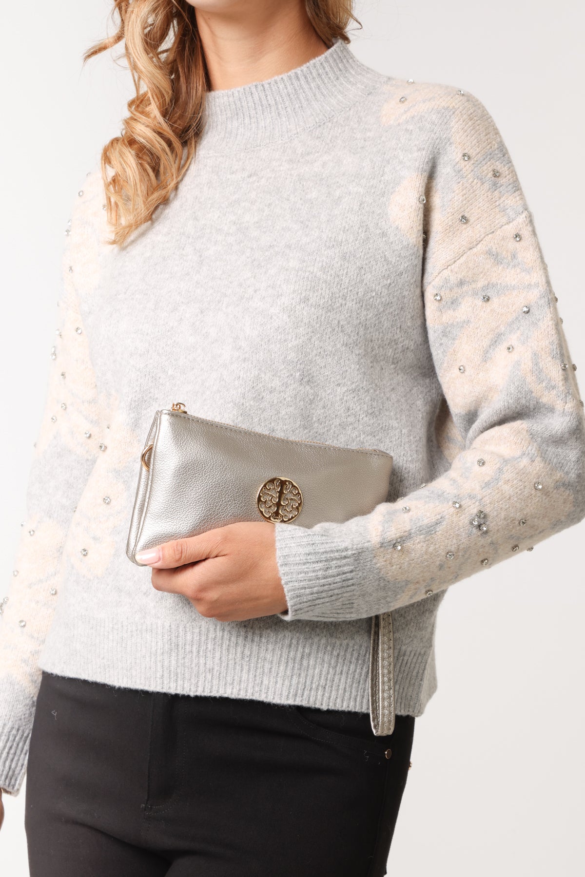 Small Gold Detail Shoulder/Clutch Purse