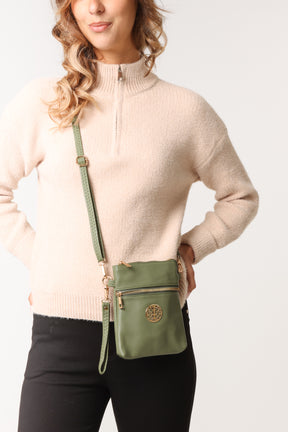Gold Detail Cross Body Pouch Purse