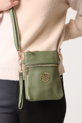 Gold Detail Cross Body Pouch Purse