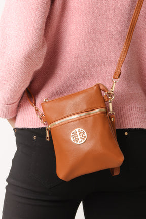 Gold Detail Cross Body Pouch Purse
