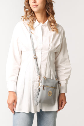 Gold Detail Cross Body Pouch Purse
