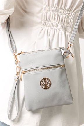 Gold Detail Cross Body Pouch Purse