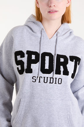 Flocking 'Sport Studio' Logo Hoodie