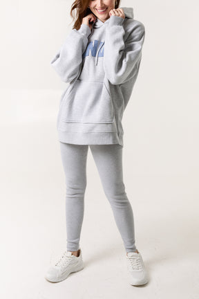 'Sunday' Denim Applique Hoodie