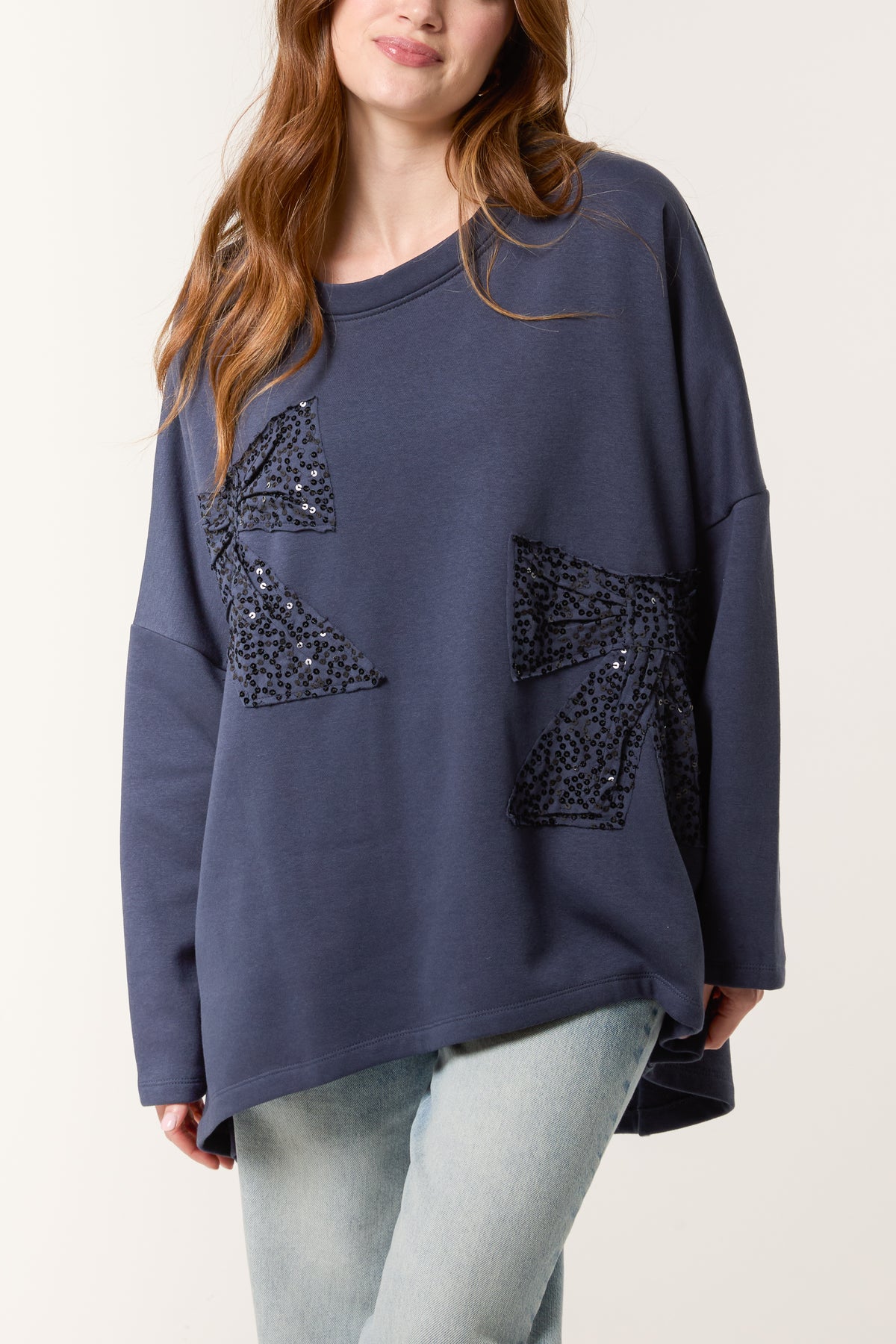 Bow Front Oversized Sweatshirt