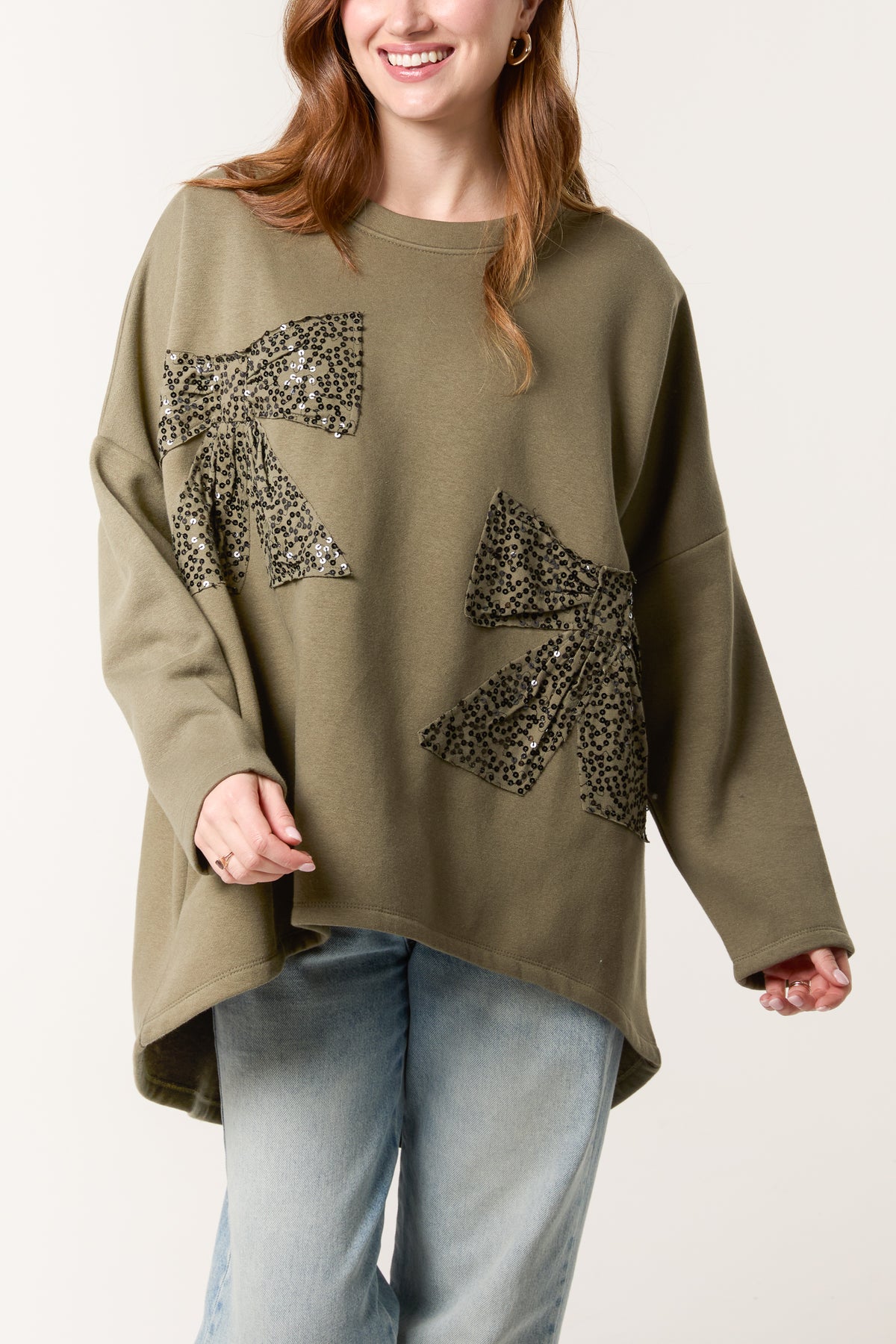 Bow Front Oversized Sweatshirt