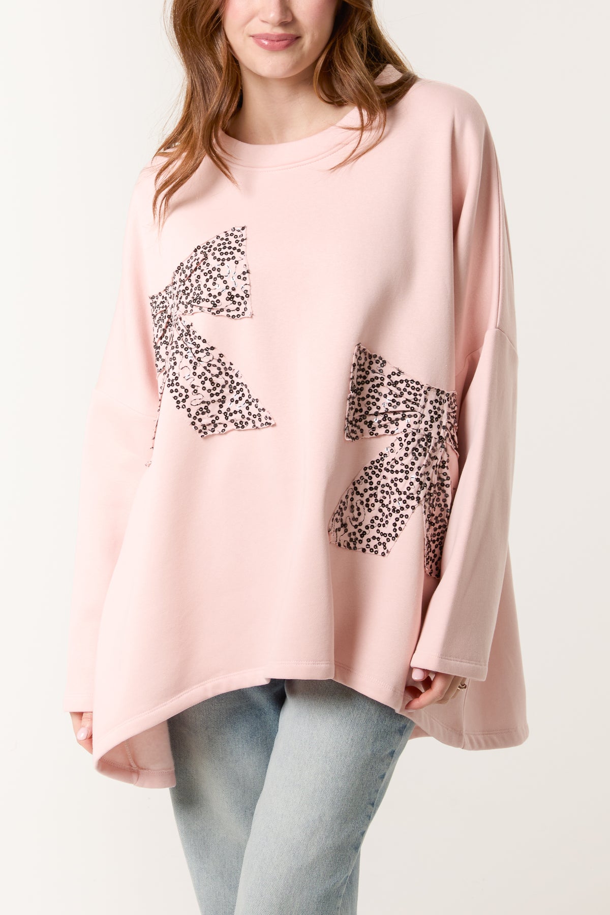 Bow Front Oversized Sweatshirt