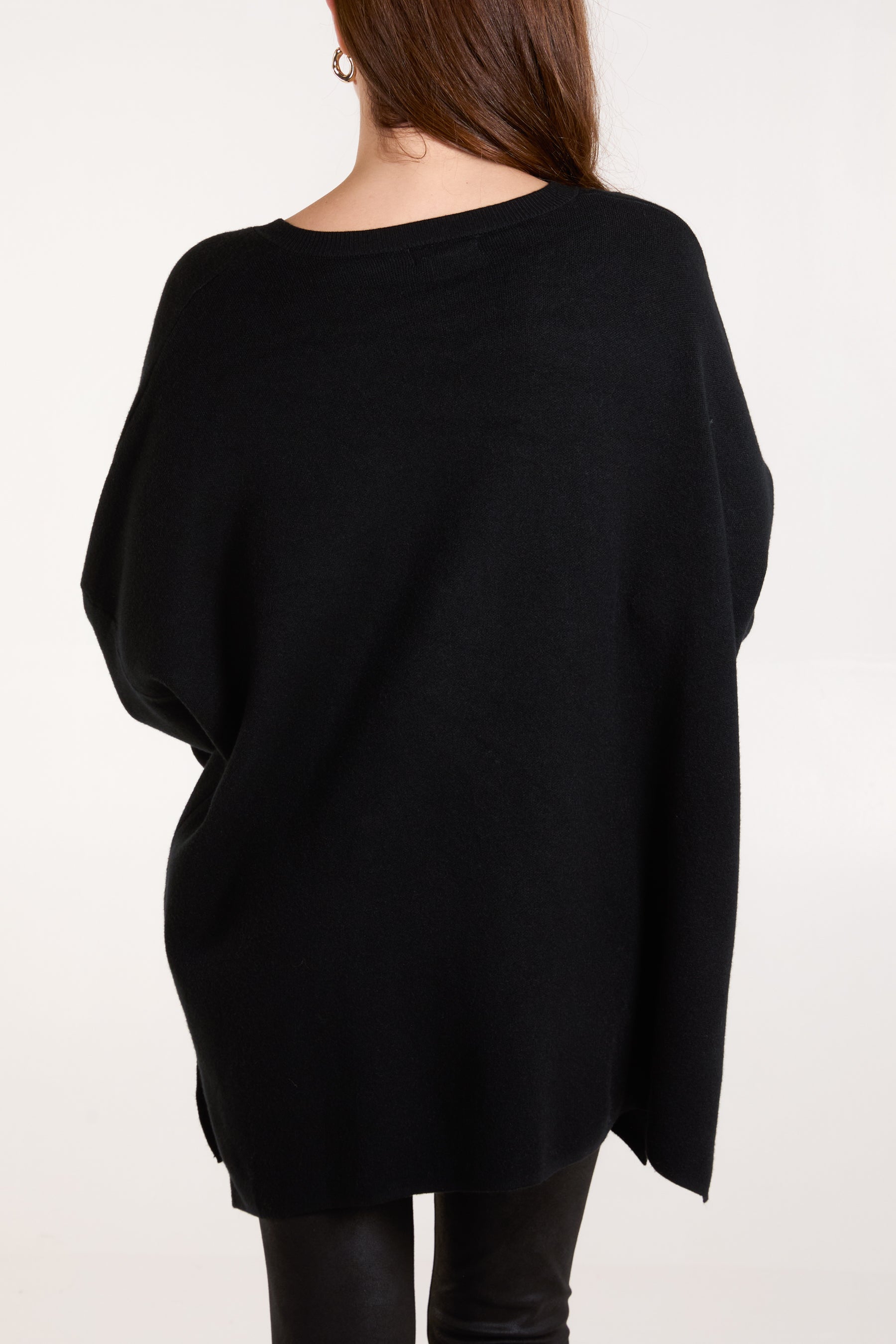 V Neck Embellished Pocket Jumper