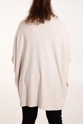 Relaxed Batwing Flower & Heart Jumper