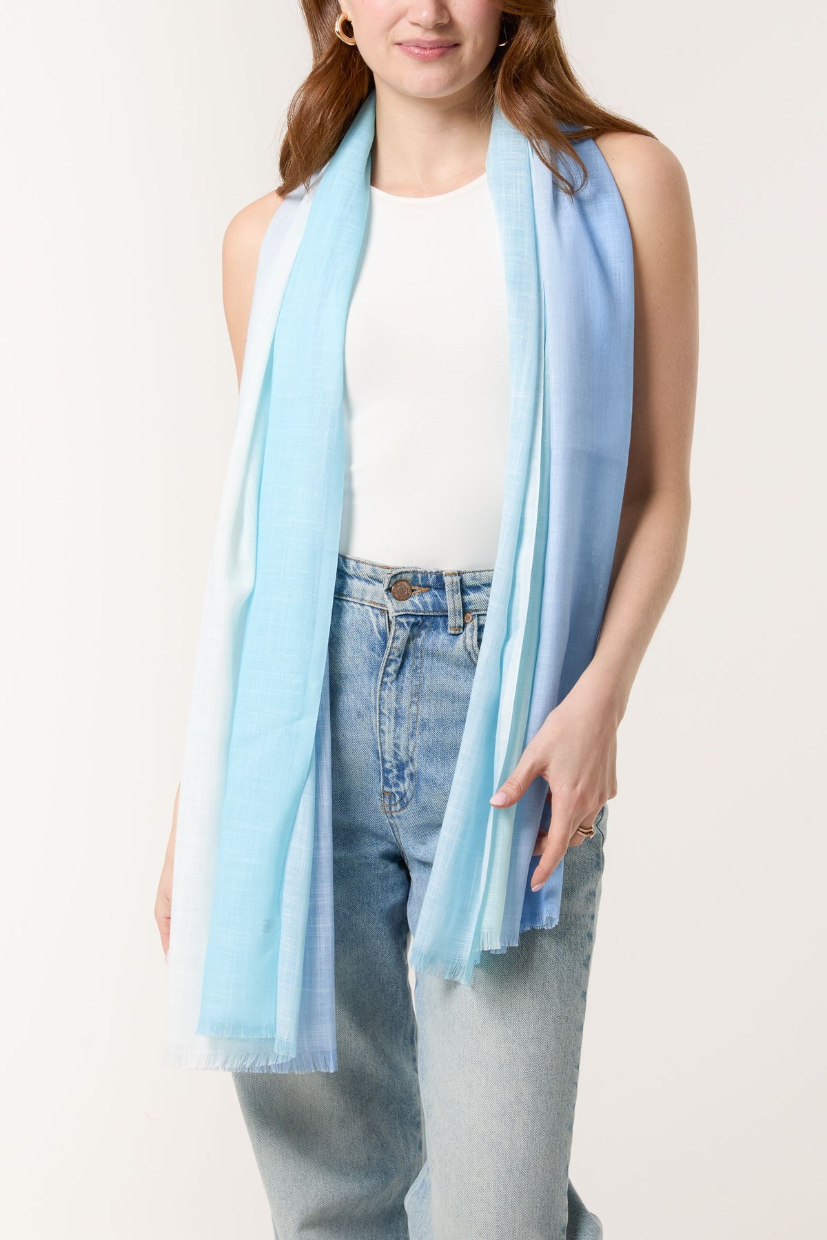 Gradient Blue Colour Scarf