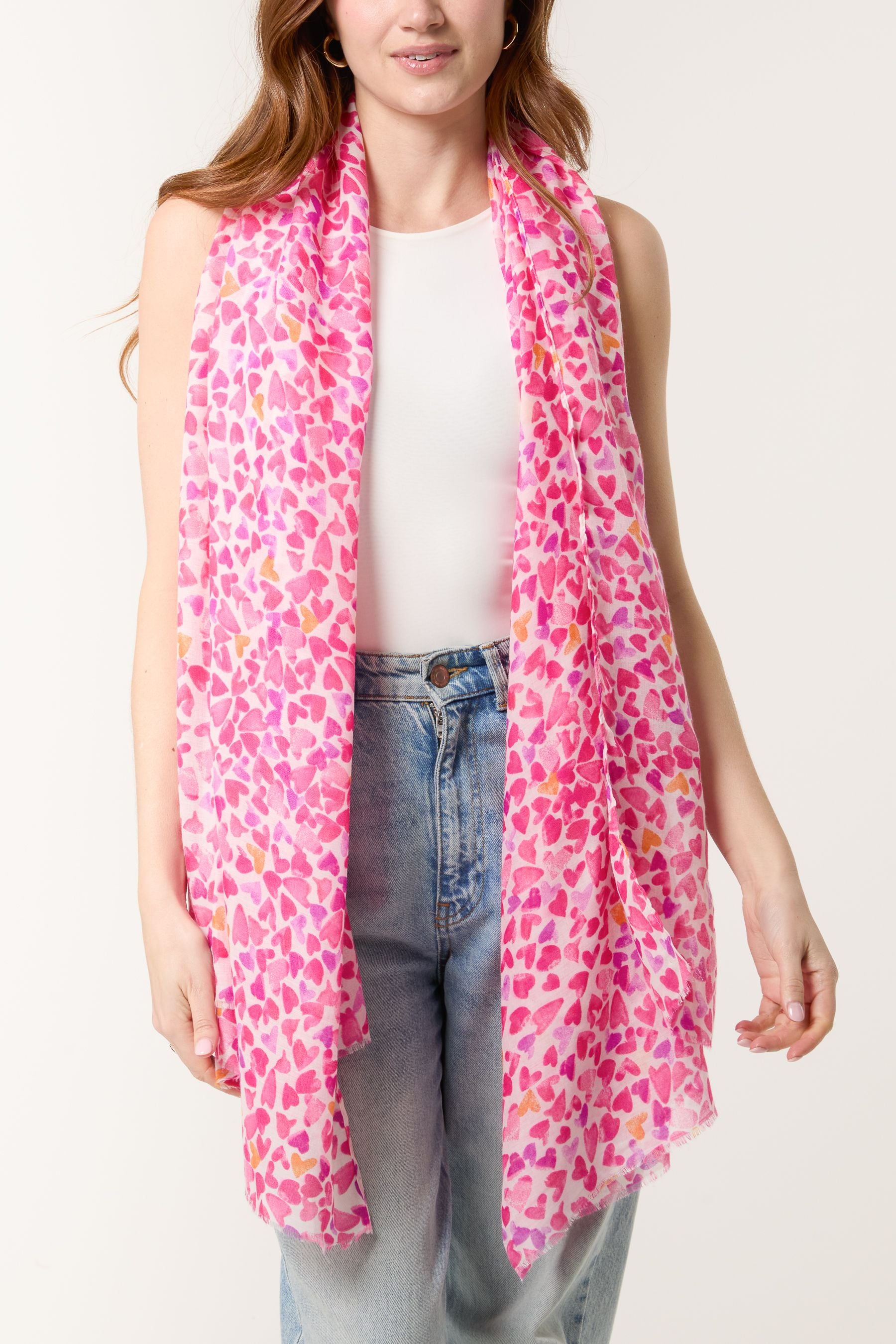 Heart Print Scarf