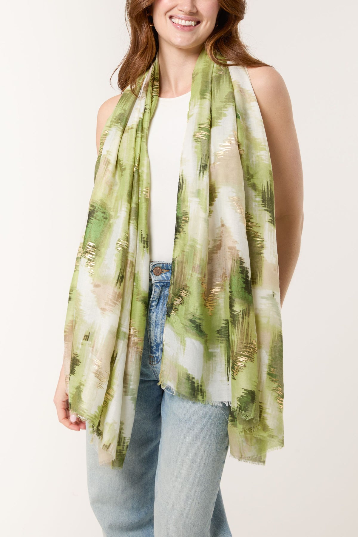 Paint Print & Foil Scarf