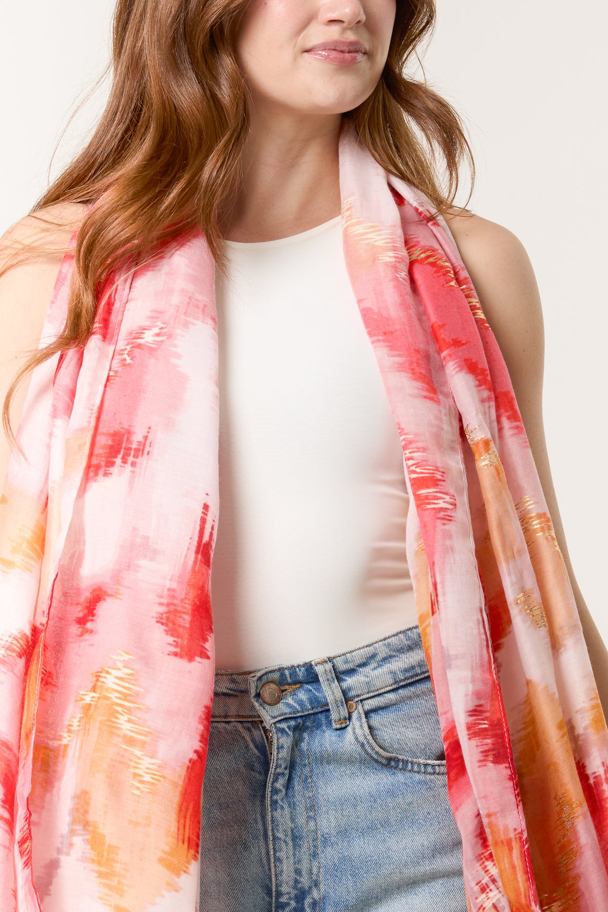 Paint Print & Foil Scarf