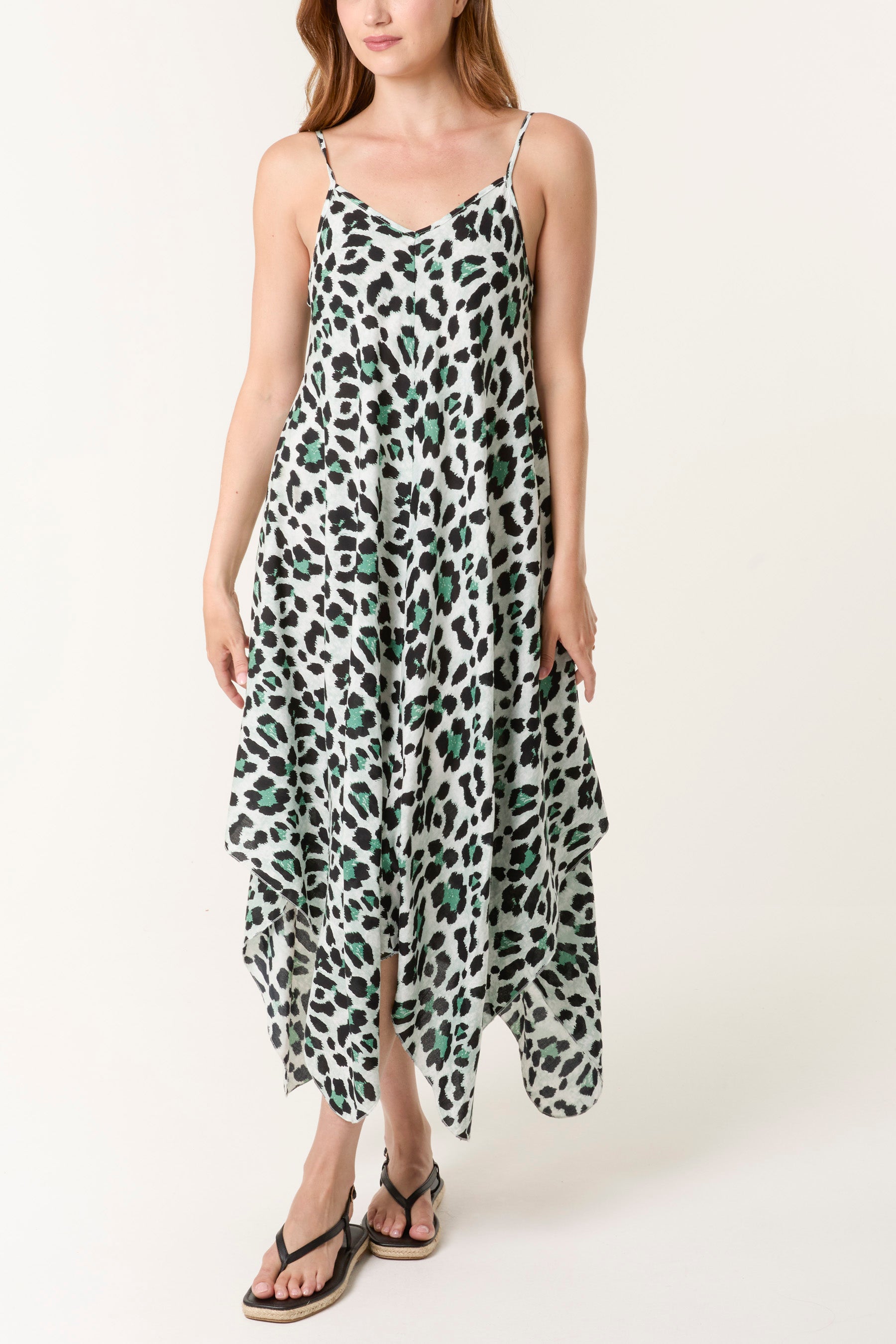 Animal Print Hanky Hem Dress