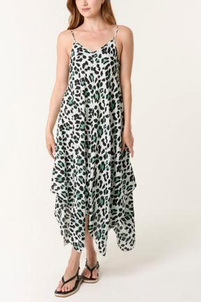 Animal Print Hanky Hem Dress