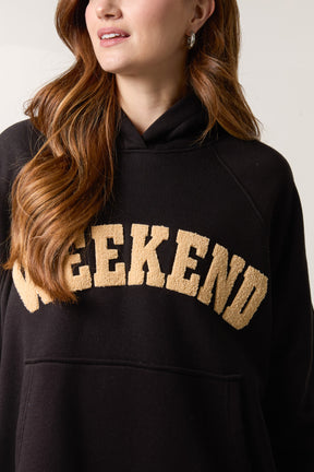 'Weekend' Applique Hoodie & Legging Set