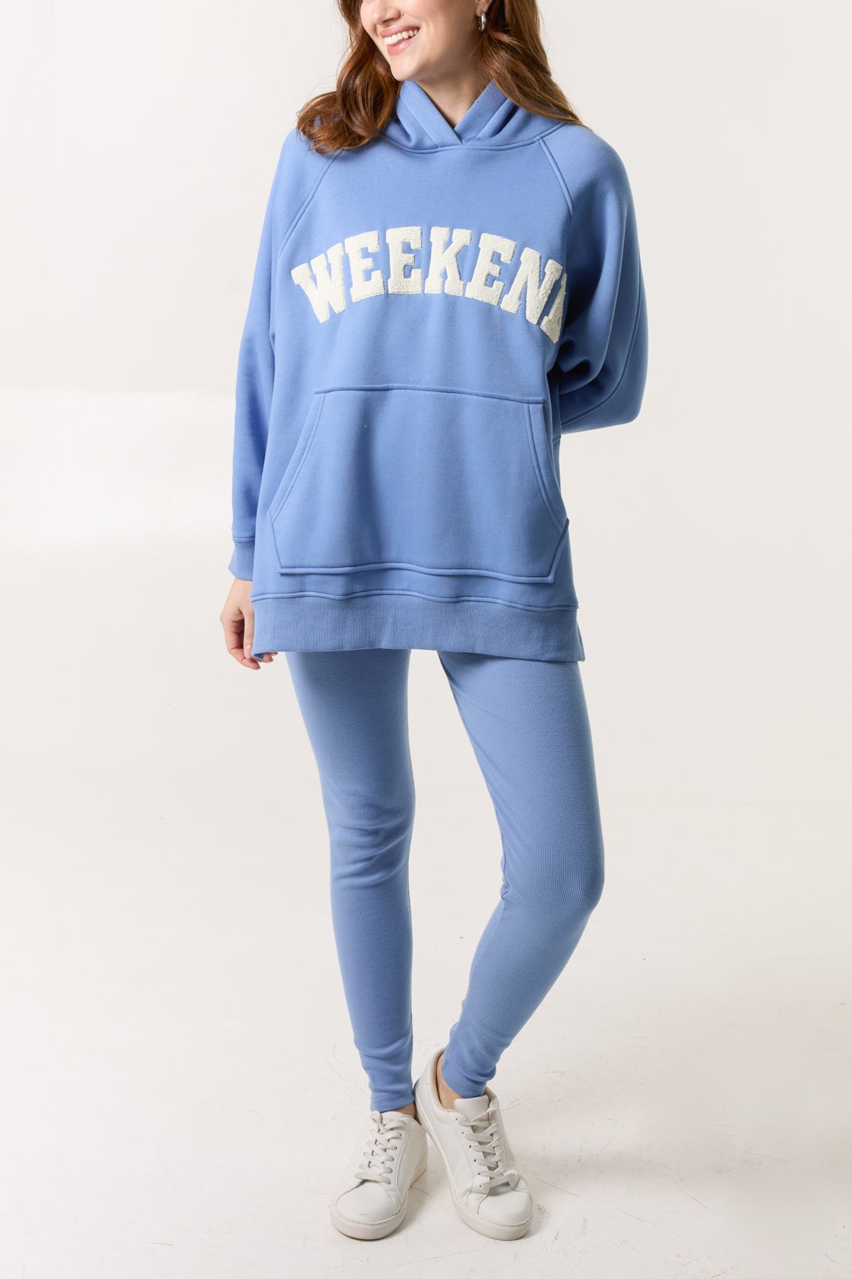 'Weekend' Applique Hoodie & Legging Set