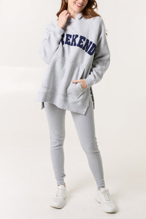 'Weekend' Applique Hoodie & Legging Set