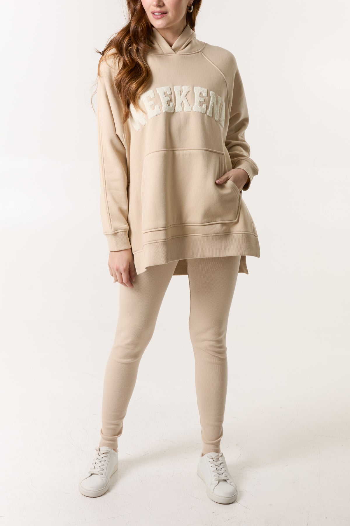 'Weekend' Applique Hoodie & Legging Set