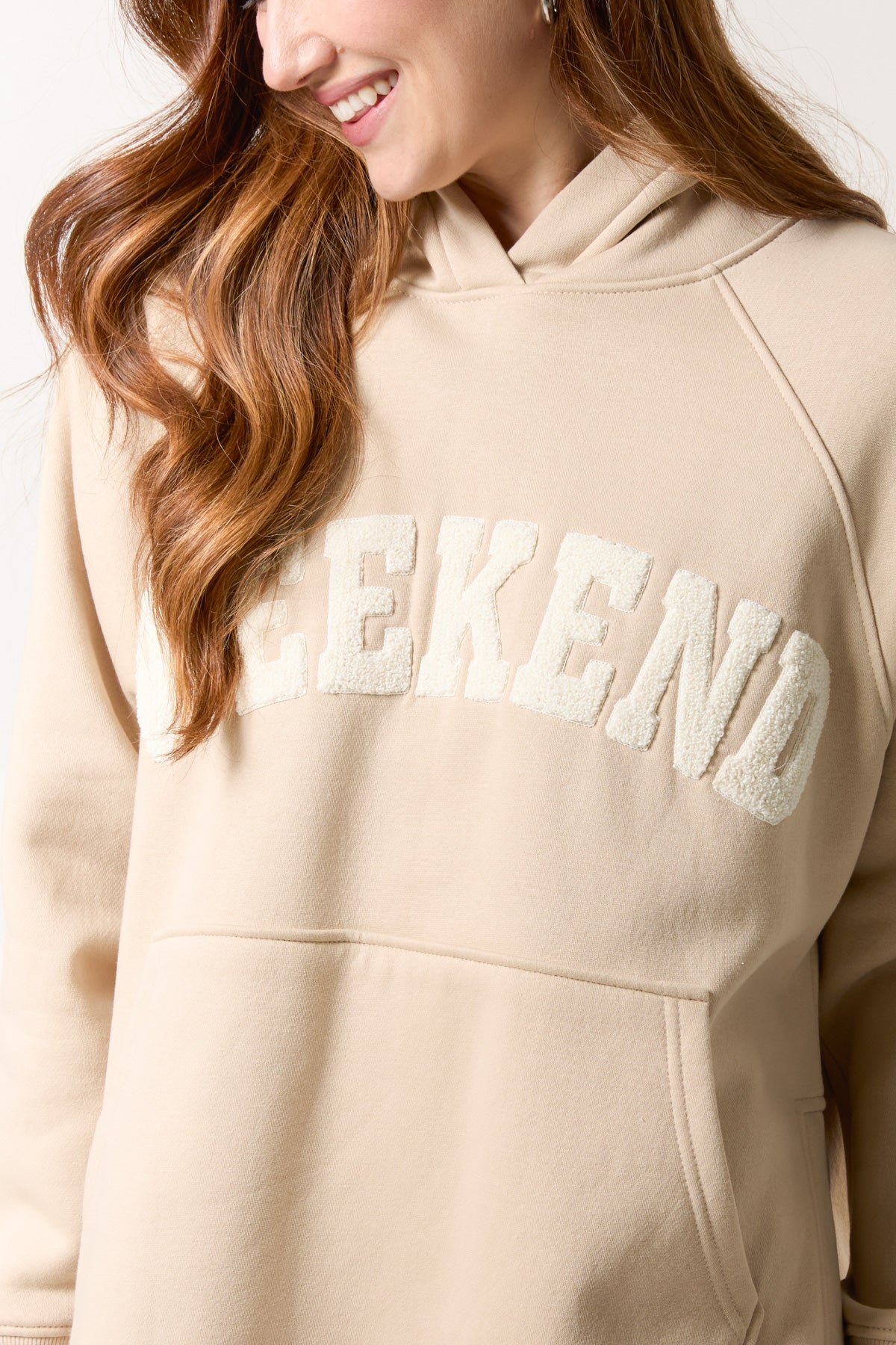 'Weekend' Applique Hoodie & Legging Set