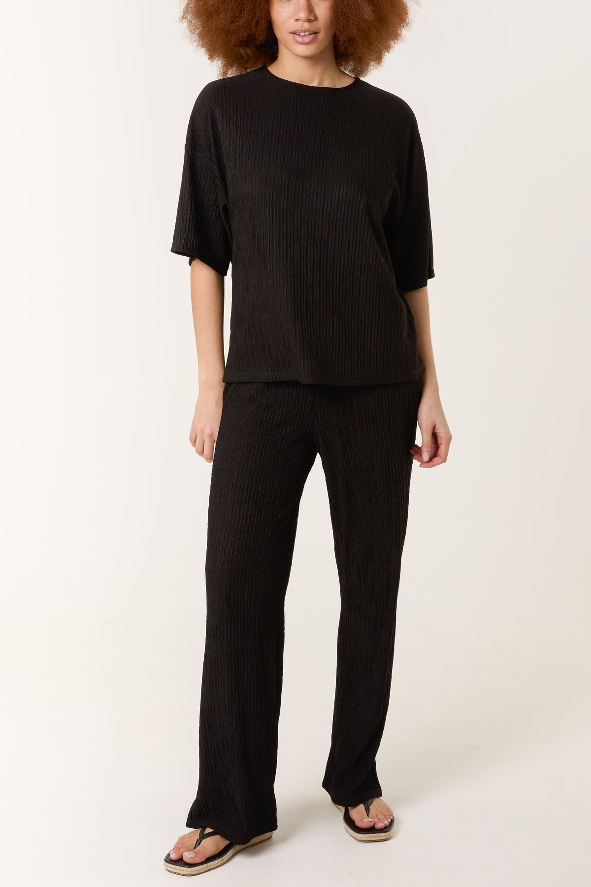 Ribbed T-Shirt & Trouser Set