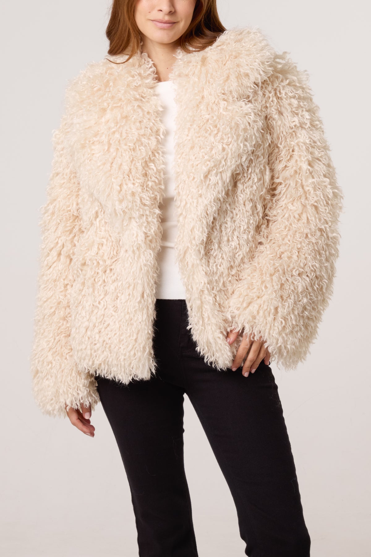 Mongolian Faux Fur Short Coat