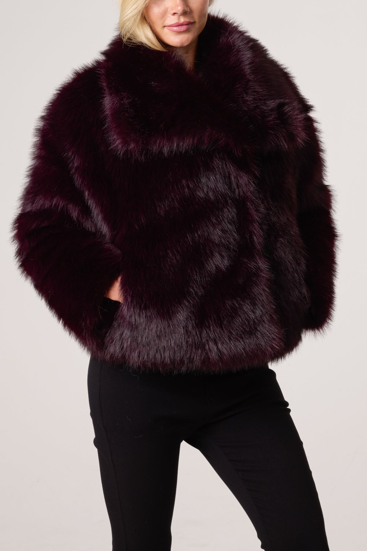 Faux Fur Cropped Coat