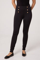 Button Detail Shaping Legging