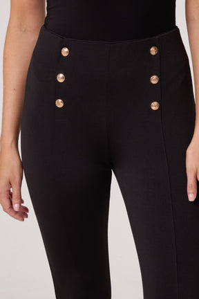 Button Detail Shaping Legging