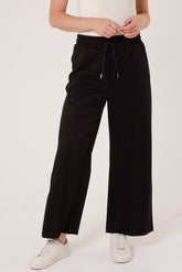 Pintuck Wide Leg Jogger Trousers