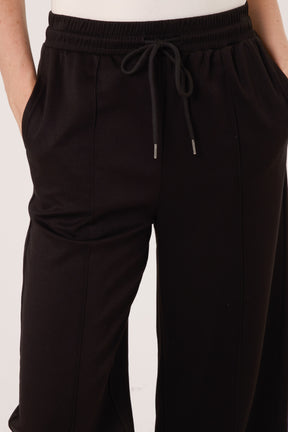 Pintuck Wide Leg Jogger Trousers