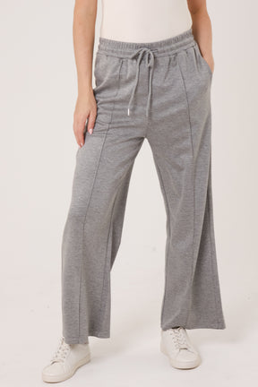 Pintuck Wide Leg Jogger Trousers