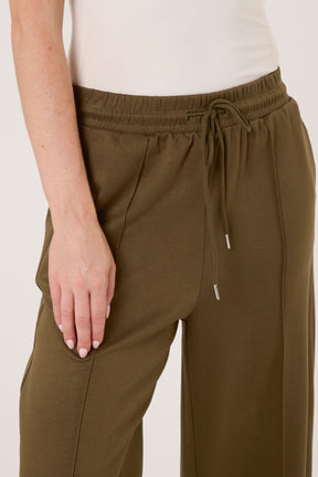Pintuck Wide Leg Jogger Trousers