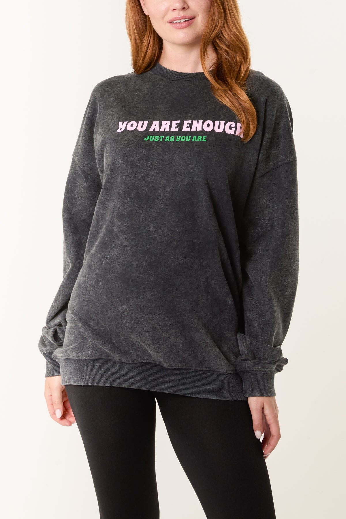'You Are Enough' & Flower Sweatshirt