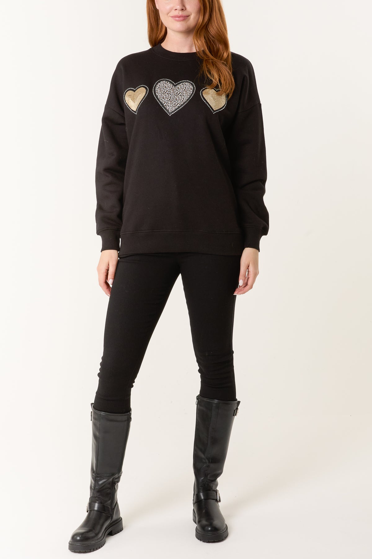Embellished & Animal Heart Sweatshirt