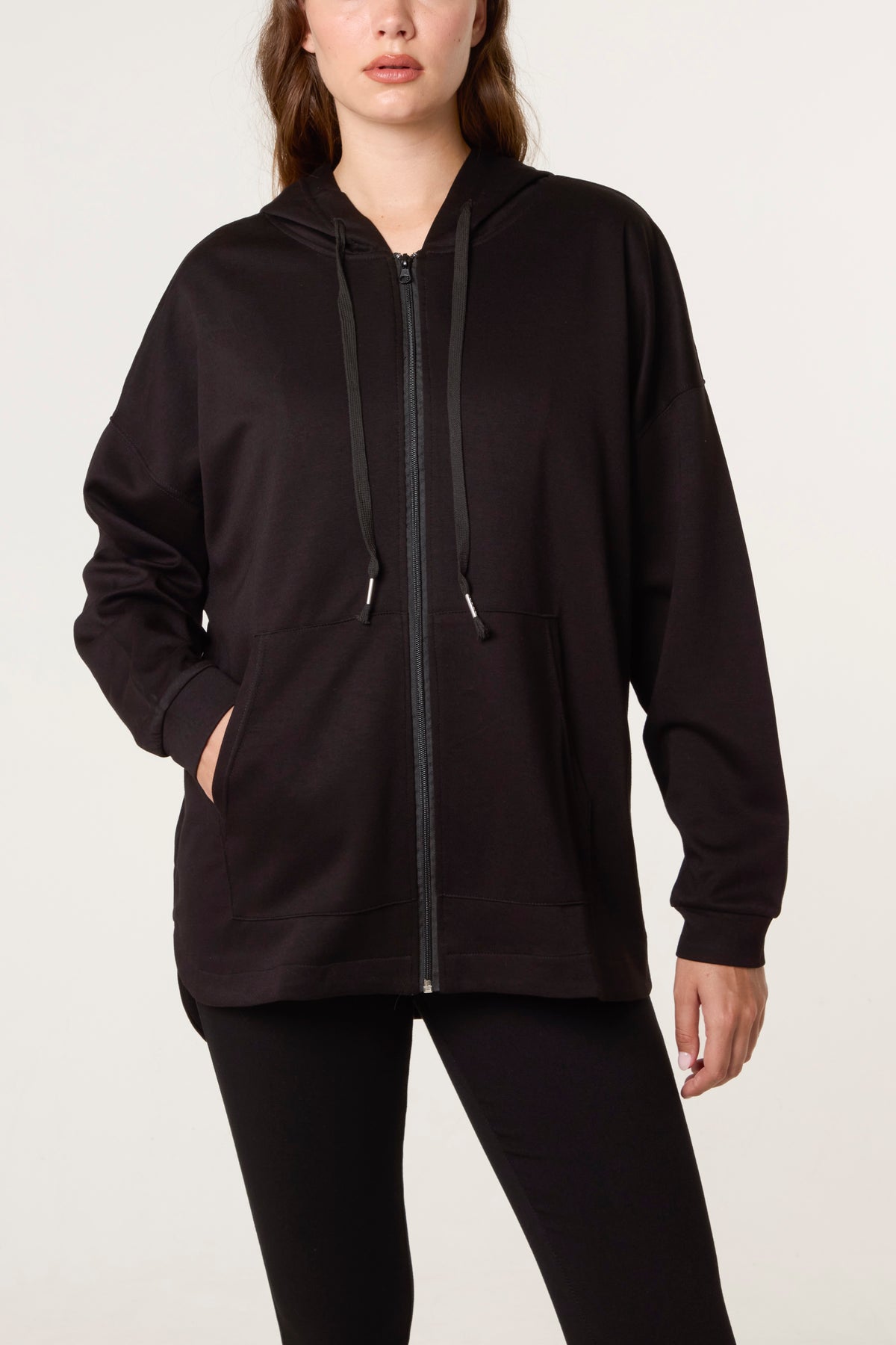 Oversized Zip Through Hoodie