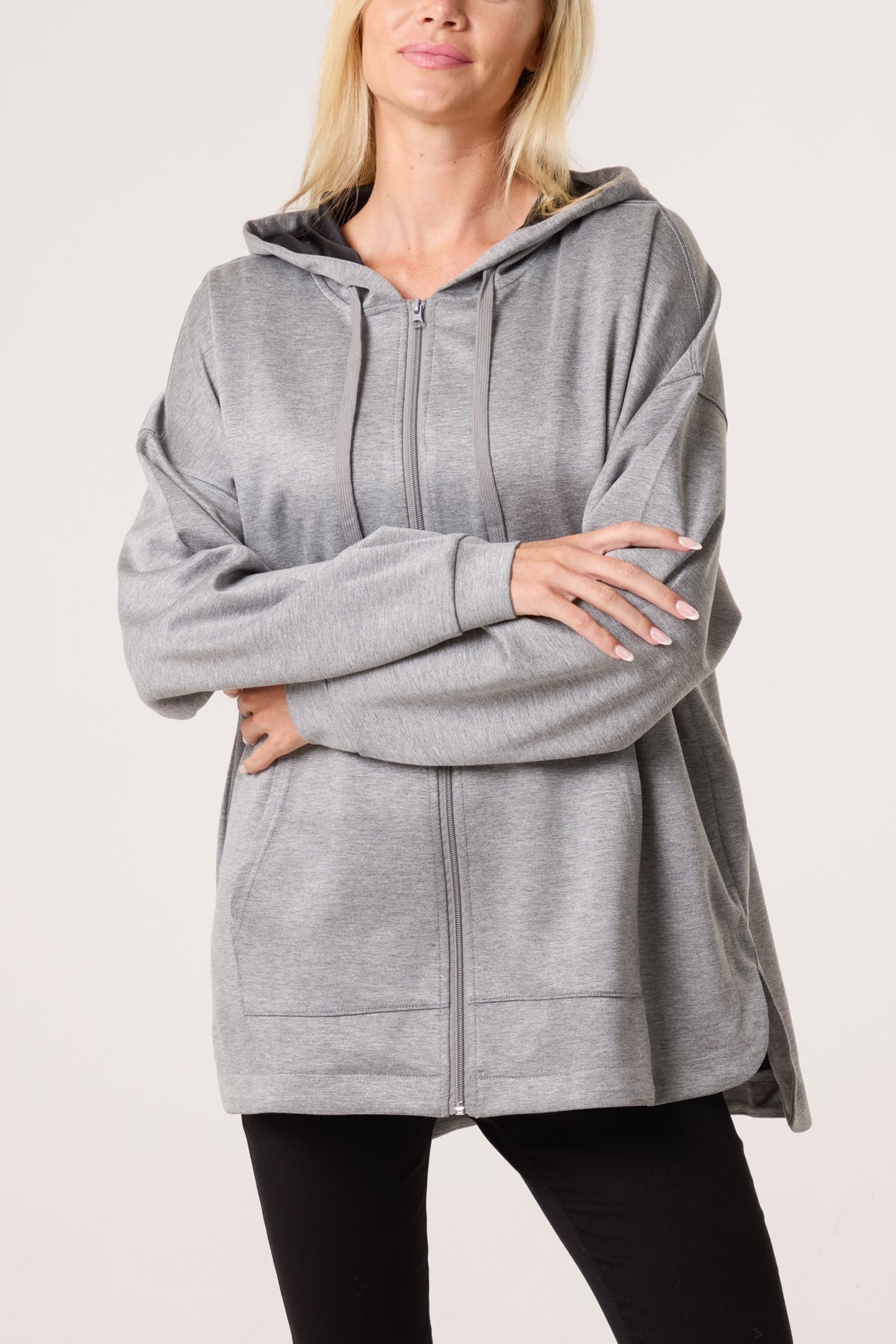 Oversized Zip Through Hoodie