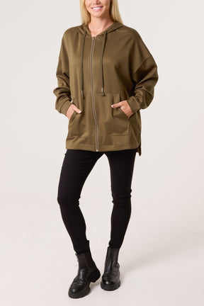 Oversized Zip Through Hoodie