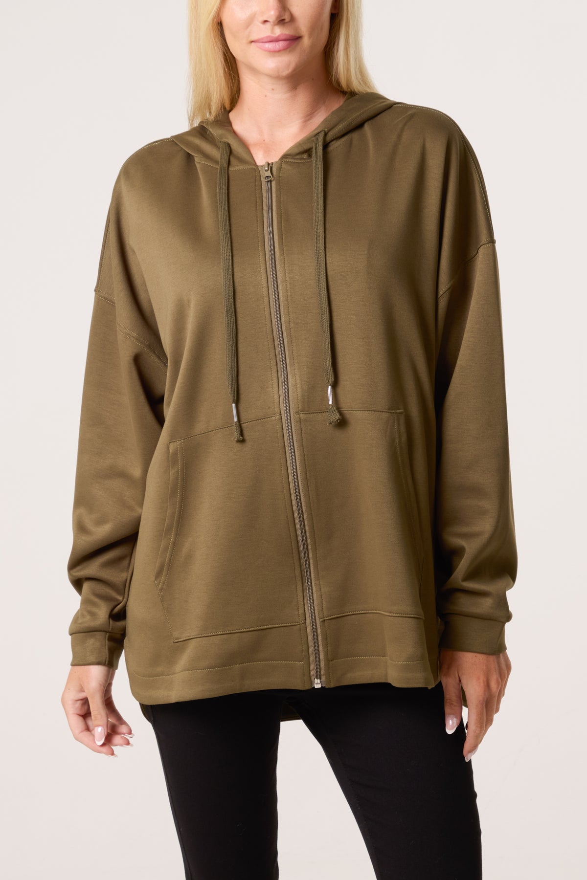 Oversized Zip Through Hoodie