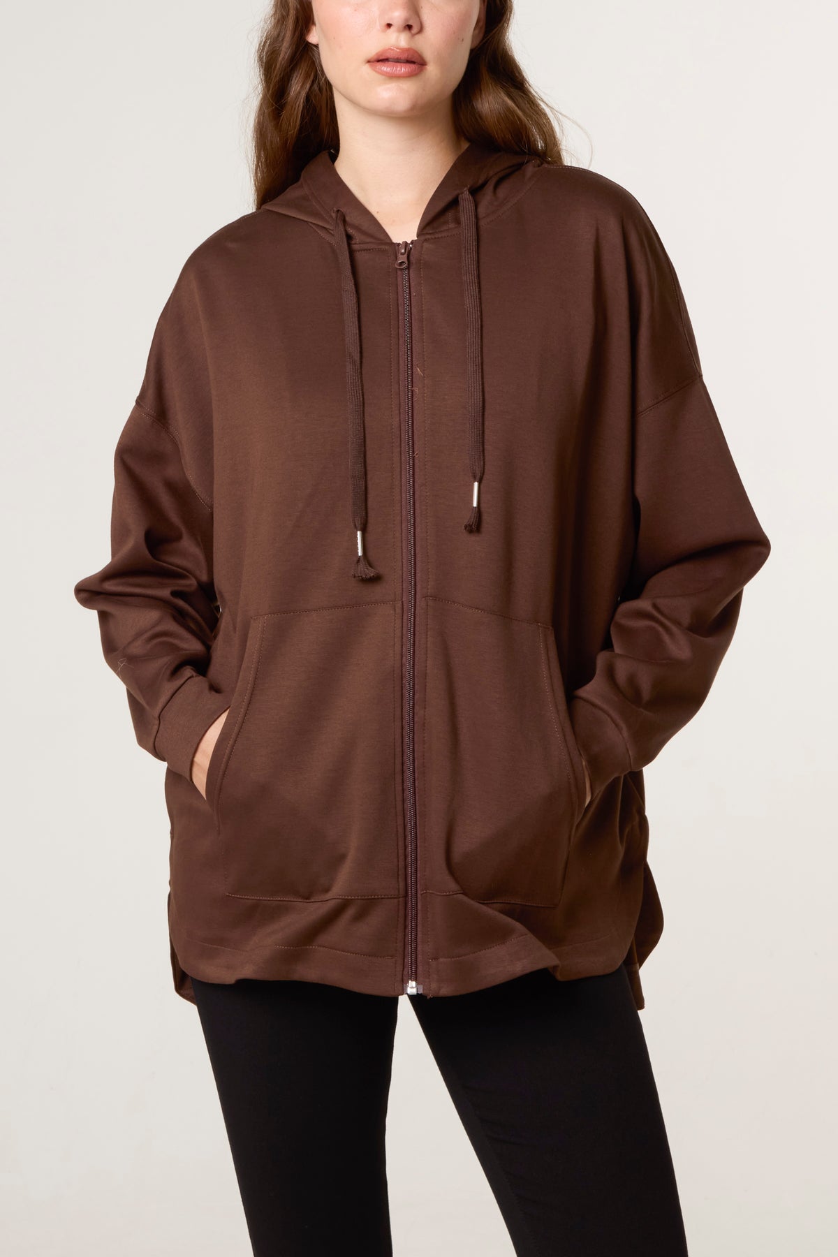 Oversized Zip Through Hoodie