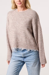 Lace Trim Knit Jumper