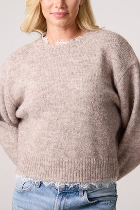 Lace Trim Knit Jumper