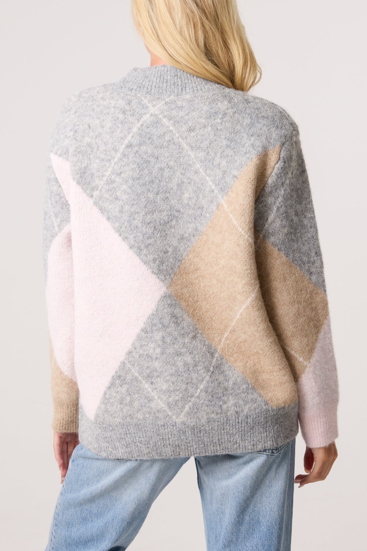 Colourful Argyle Knit Jumper