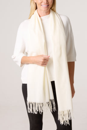 Soft Knit Plain Tassel Scarf